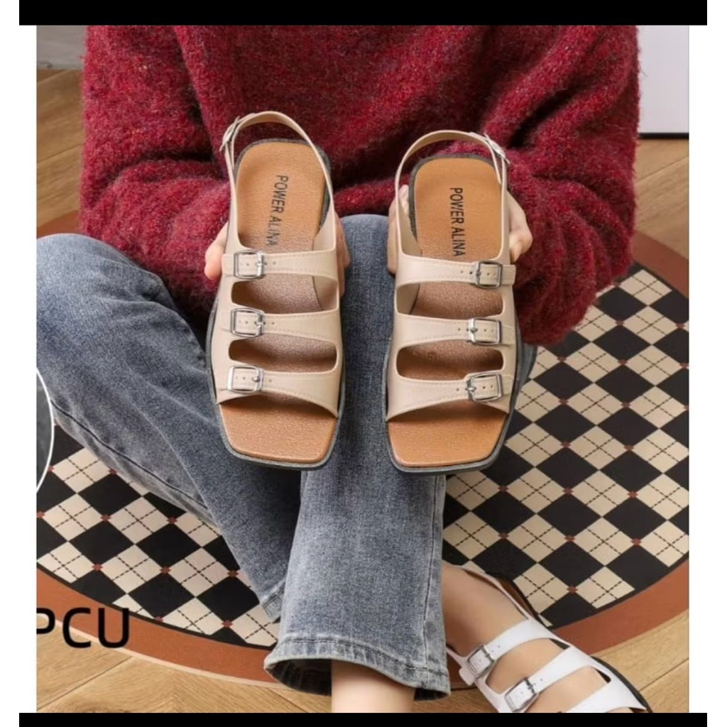 Sandal Wanita powe alina A001 BSM Sandal tali perempuan terbaru