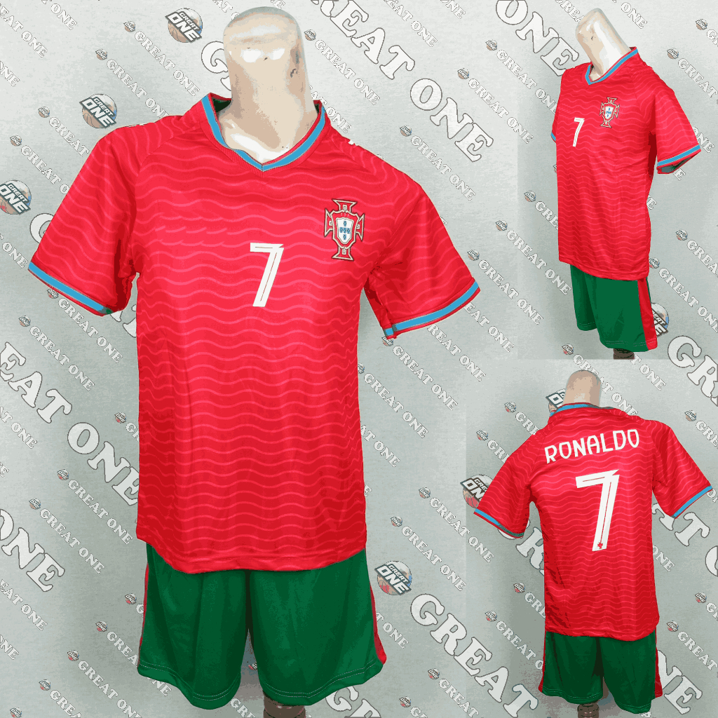 Setelan Jersey Baju Sepak Bola Anak Kids Portugal Home 2025