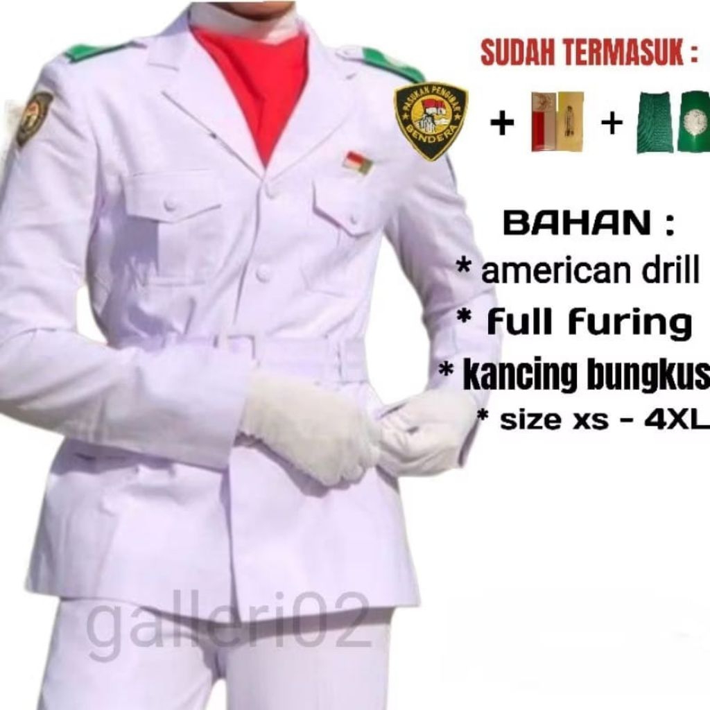 Stelan PASKIBRA full aksesoris/diskon baju PASKIBRA/PASKIBRA pria wanita full Atribut