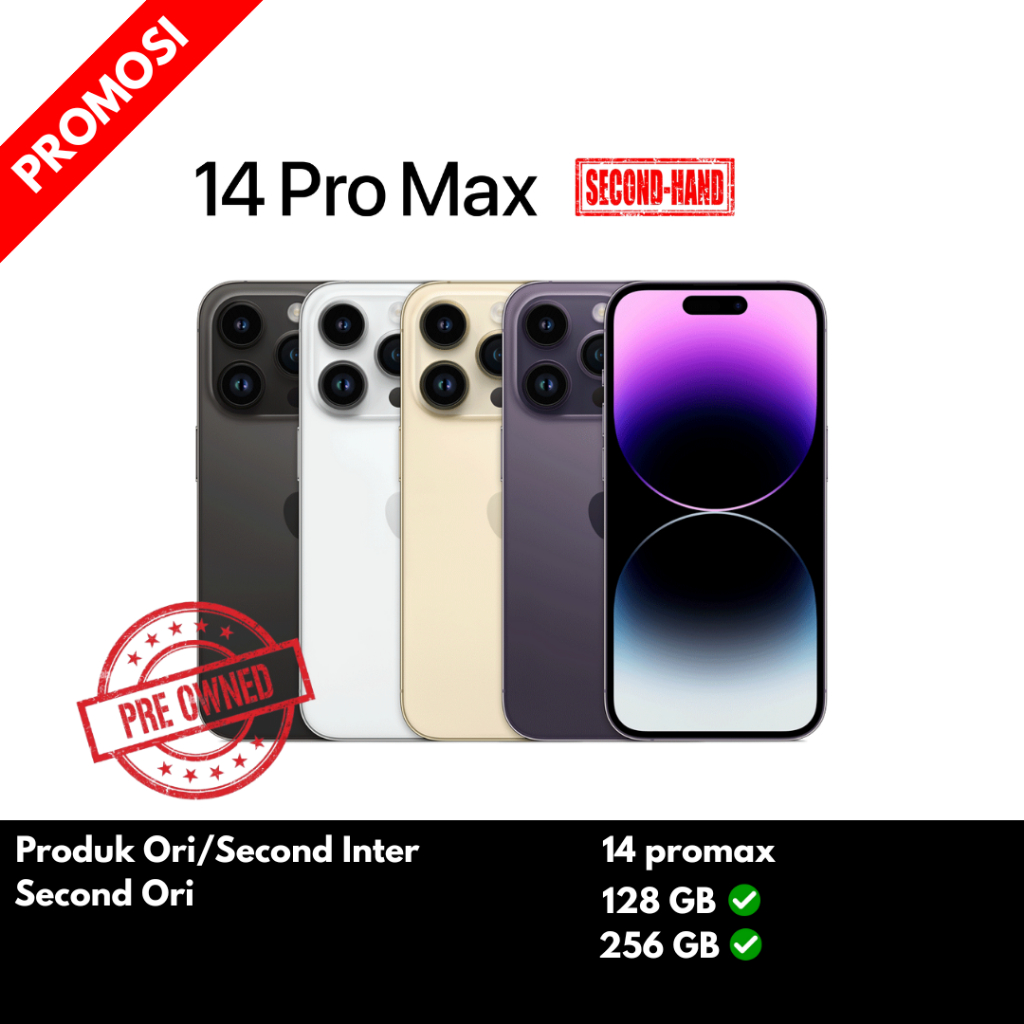 IP14 PRO MAX 256GB/128GB SECOND ORIGINAL