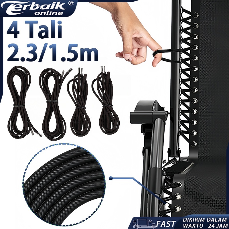 Isi 4 Tali Bungee Elastis Tali Kursi Lipat Pengganti Untuk Kursi Zero Gravitasi