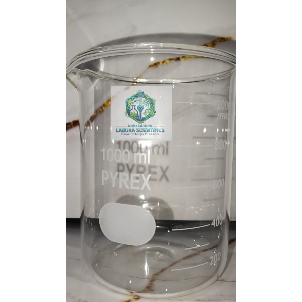 Beaker Glass Pyrex 1000 ml / Beker Glass / Gelas Kimia merk pyrex
