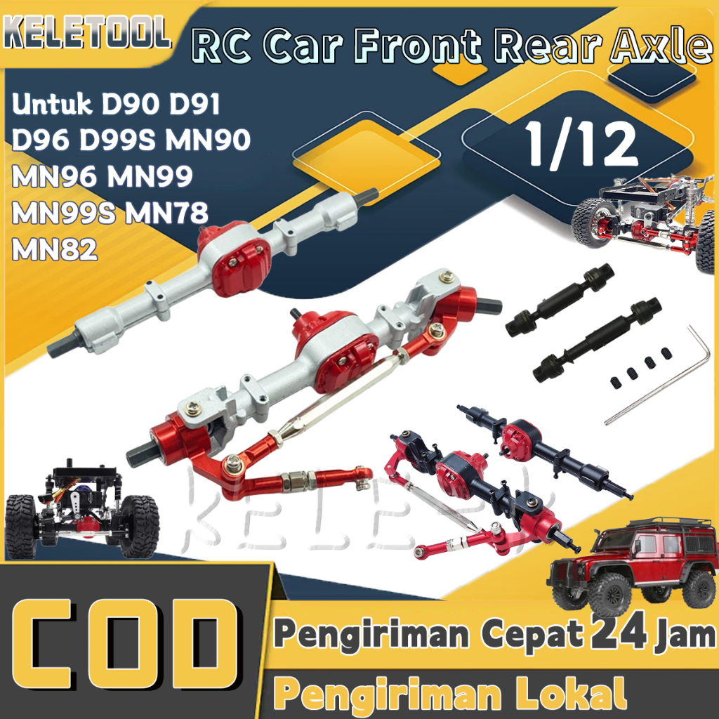 Gardan Metal MN82 MN78 Axle Perakitan Axle Kit Front Rear Set Poros Gandar Depan Belakang Logam Depa