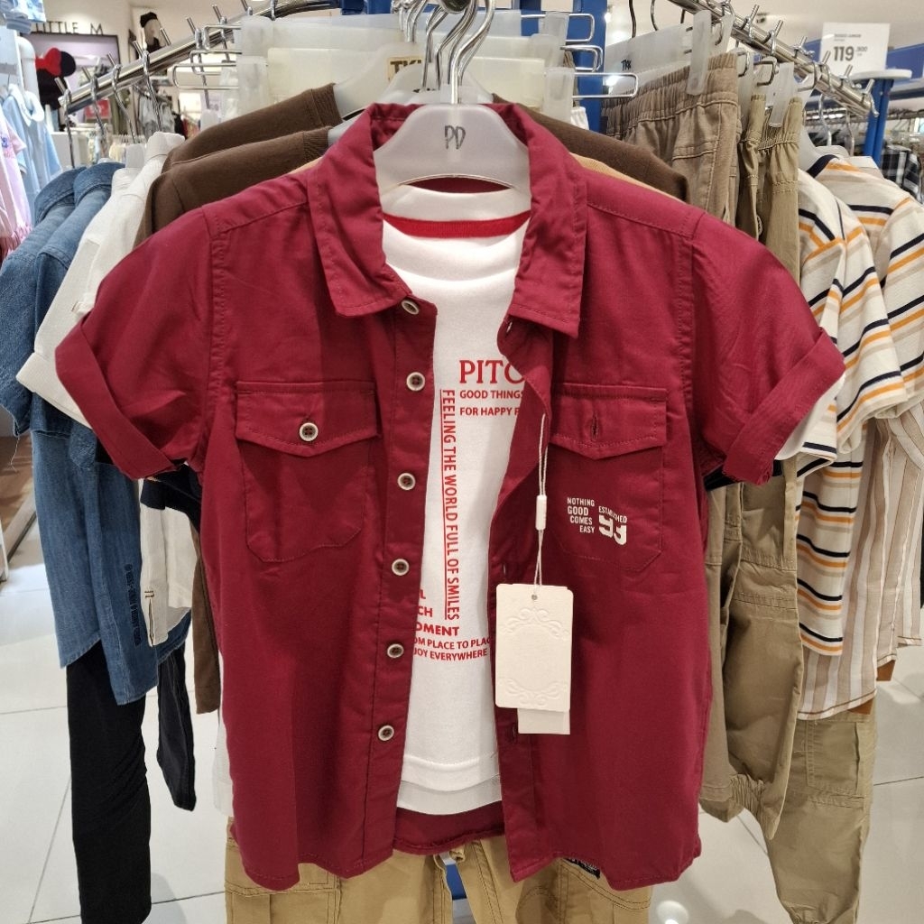 Pito Dito Baju Kemeja Atasan Anak Laki Laki Original