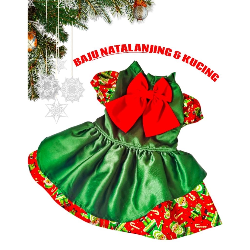Baju Kucing dan Anjing, baju kucing dan anjing natal, baju natal, baju kucing natal, baju anjing nat