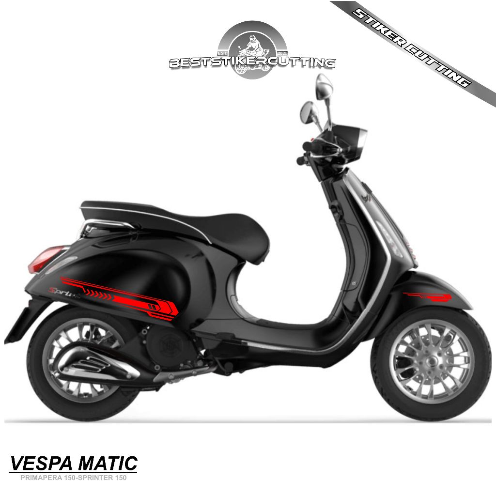 STRIPING CUTTING VESPA MATIC MOTIF 07 / VESPA SPRINT / VESPA PRIMAVERA / VESPA PRIMAVERA S 150 IGET 