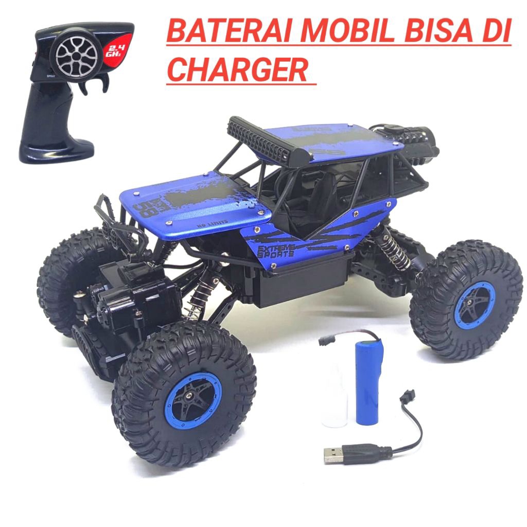 PROMO TERMURAH Mainan Mobil Remote Control Besar OffRoad 4 WD Body Metal Mobil Remot Kontrol Murah