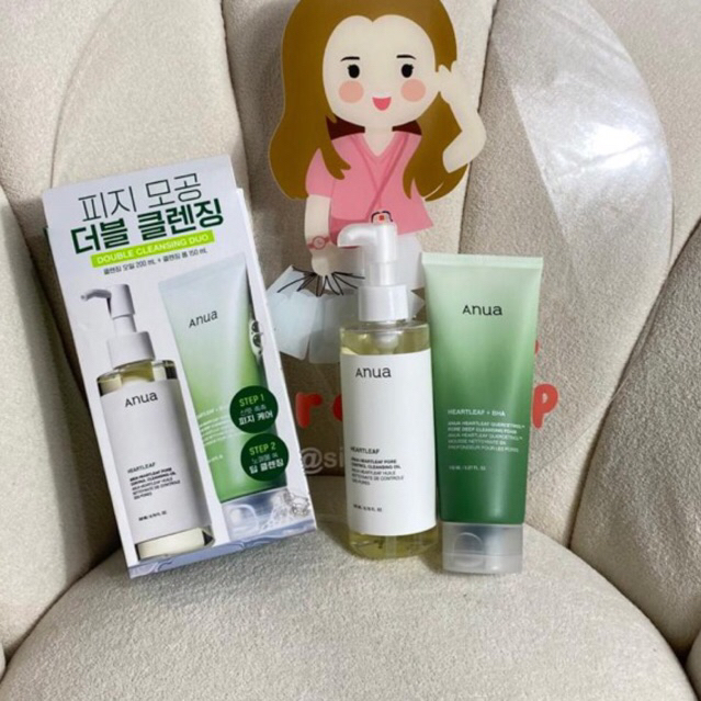 ANUA HEARTLEAF CLEANSING OIL + CLEANSING FOAM