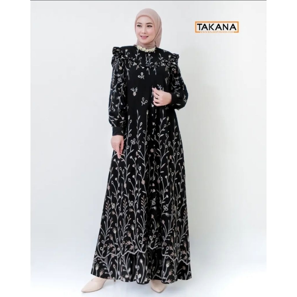 GAMIS BALIMO CRESPO BORDIR KATBOL MODEL BUKA TUTUP