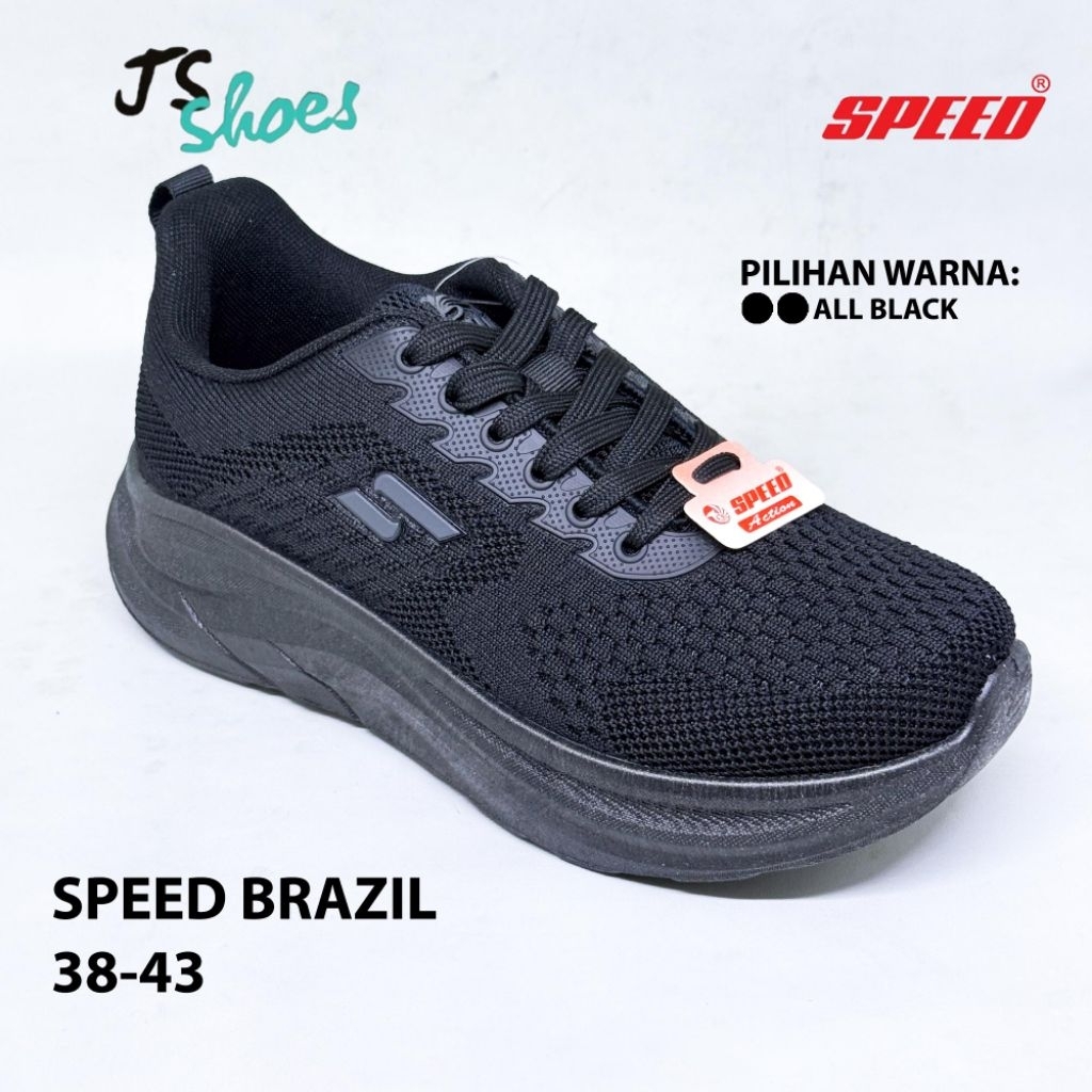 SPEED BRAZIL - SEPATU SNEAKERS SEPATU SEKOLAH TALI ANAK DEWASA MERK SPEED ORIGINAL