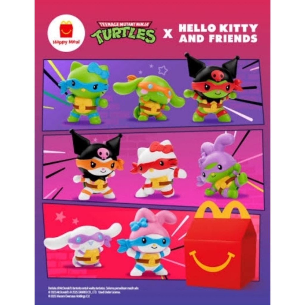 Happy meal McDonald mekdi McD Yu gi oh  / teenage mutant ninja turtle x Sanrio hello Kitty and frien