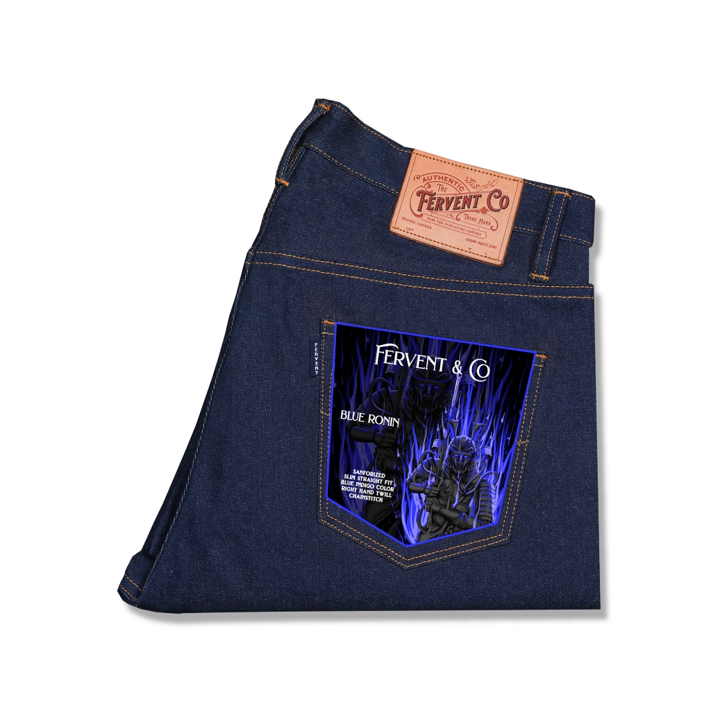 Fervent Co - Blue Ronin - 16oz - Red Line Selvedge Accent