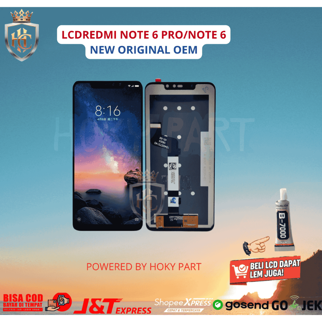 LCD+TS XIAOMI REDMI NOTE 6 PRO ORI / LCD REDMI NOTE 6 ORI FULLSET TOUCHSCREEN
