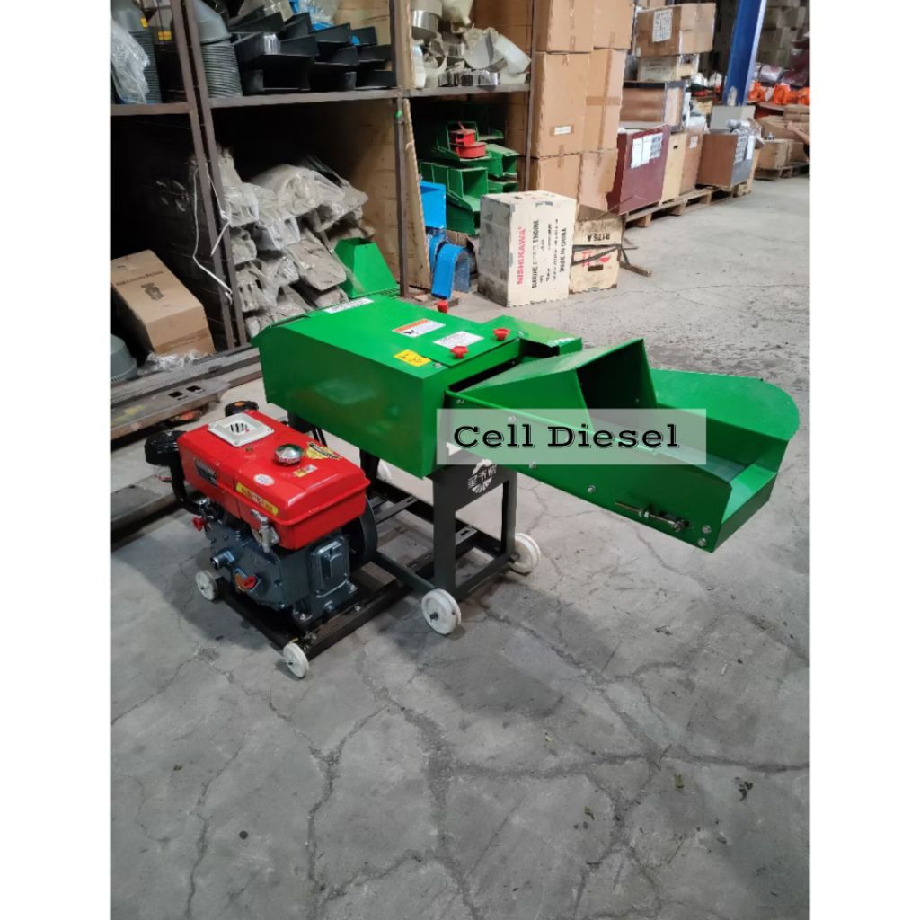 Mesin Pencacah Rumput & Ranting MAHKOTA MCC 308 + Mesin Diesel R180