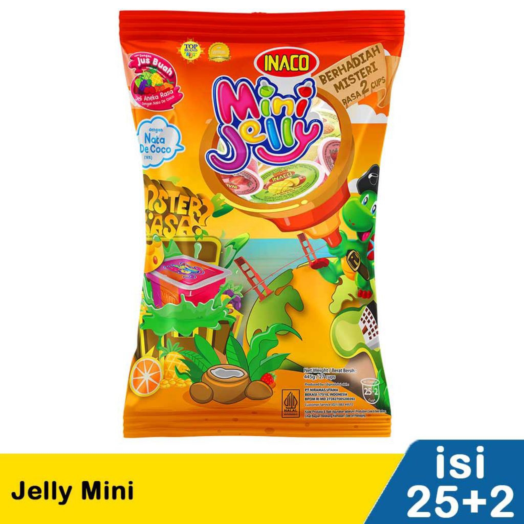 INACO MINI JELLY 1 PAK  ISI 25 +2 CUP