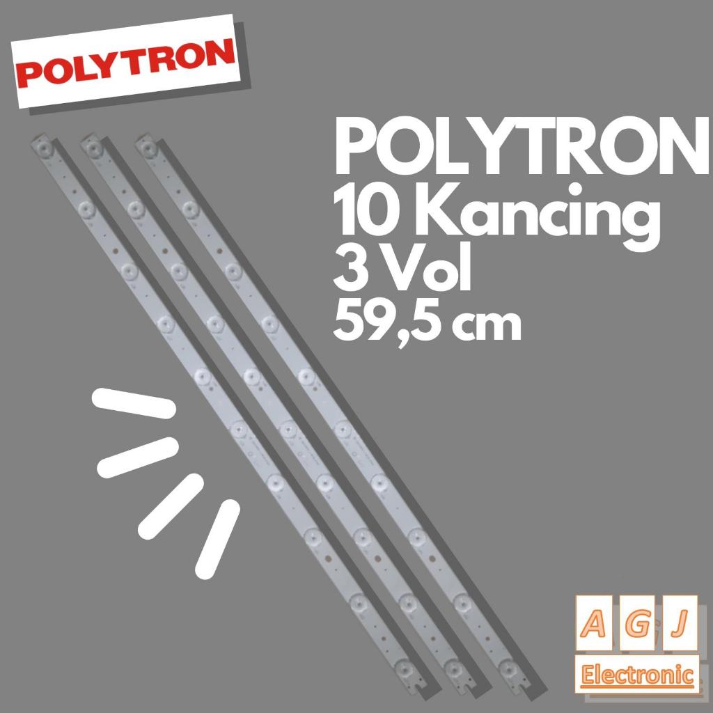 lampu backlight tv polytron 32 inch 10 titik kancing 3 volt pld led