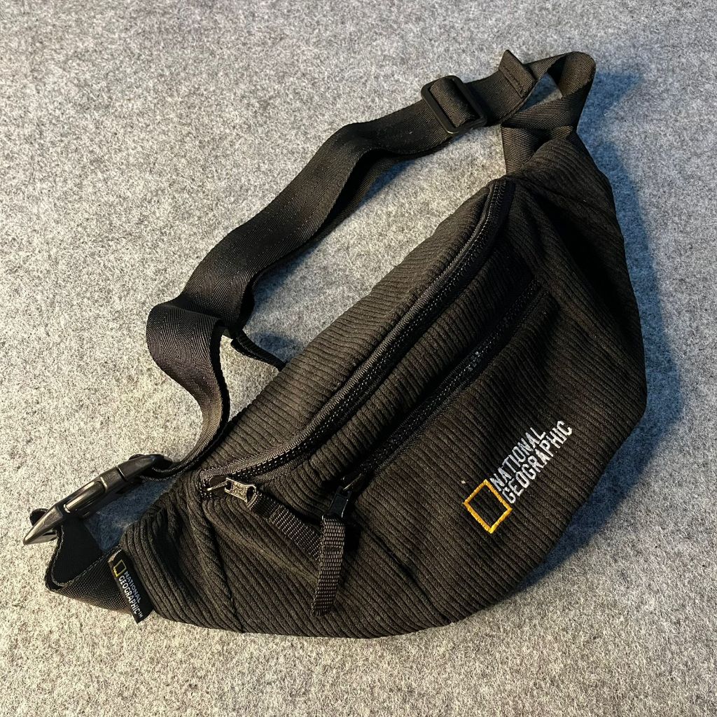Tas Waitsbag Tanpa Minus Tas Selempang Corduroy Distro National Geographic Pria Wanita