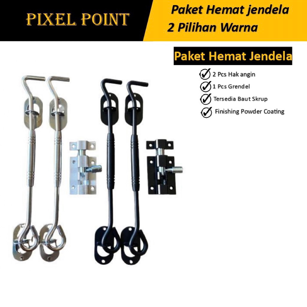 Paket hemat Jendela rumah impian anda Hak Angin Jendela motif bulat + Grendel alumunium harga lebih 