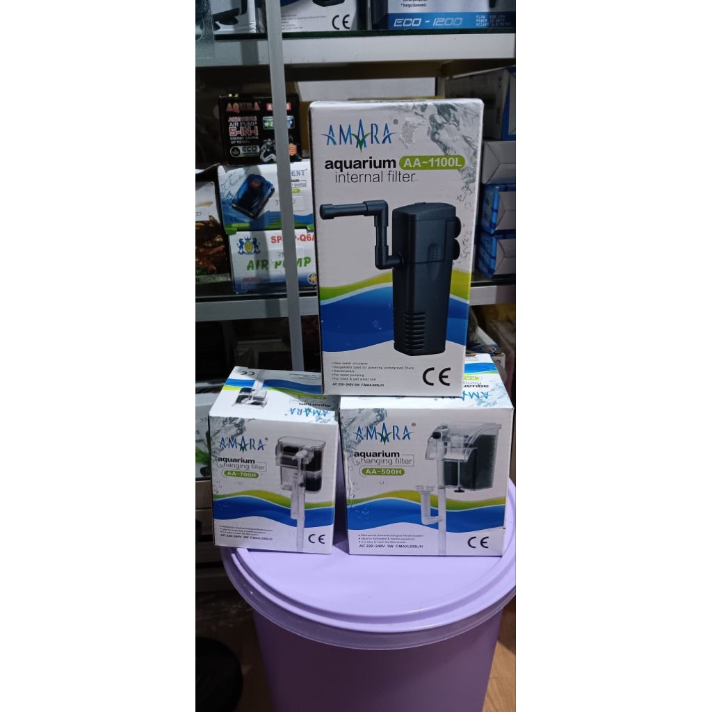internal filter atau filter gantung amara untuk filter aquarium 30 - 40cm