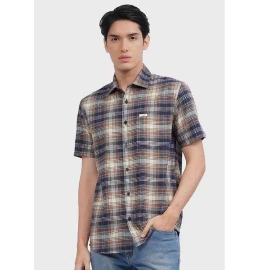 Kemeja Original WRANGLER CAIN 02P25 NAVY