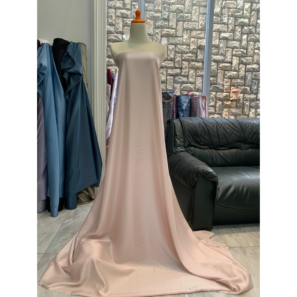 Bahan Kain Satin Maxymaraa Silk Lux Mewah Halus Jatuh Licin Bisa Untuk Dress Gamis Puring Kebaya War