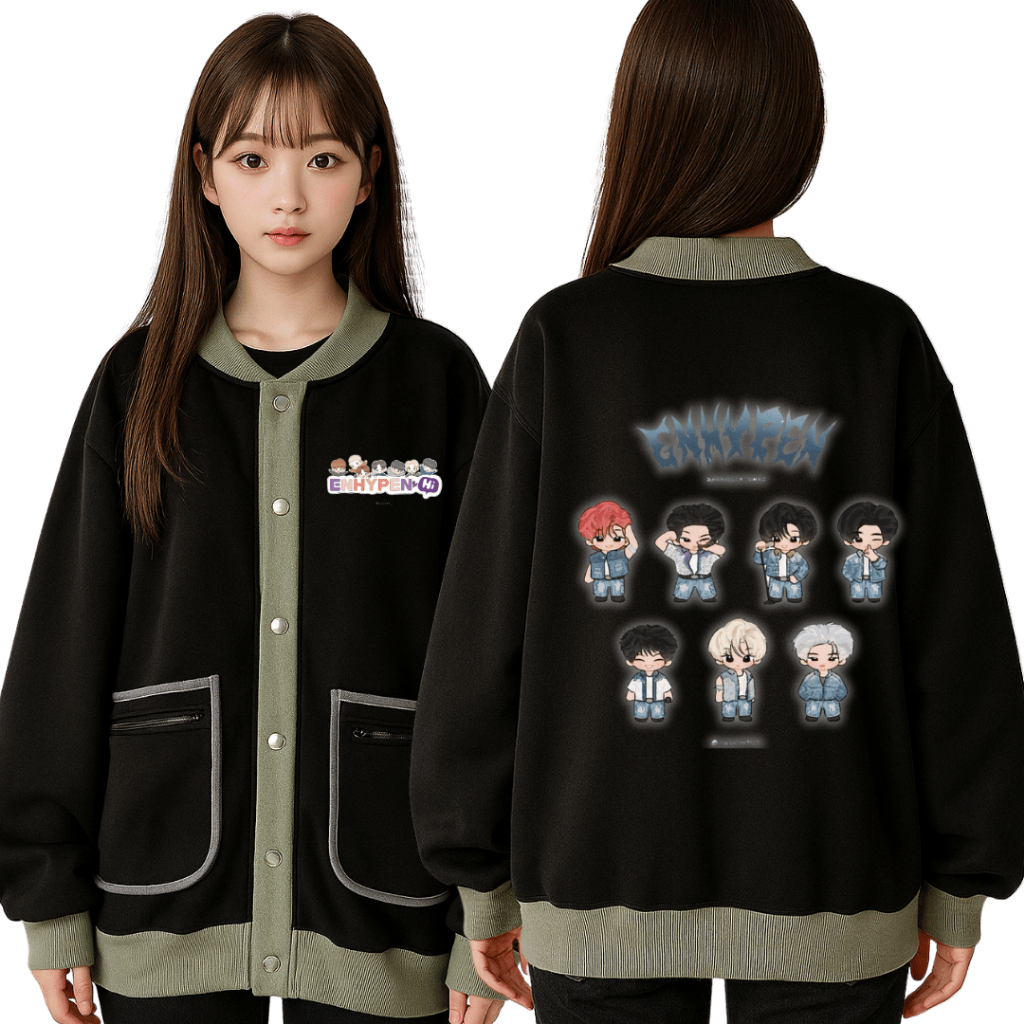 Jaket ENHYPEN Chibi EXSLUSIVE DESAIN KEREN Limited STOCK ENGENE WAJIB PUNYA