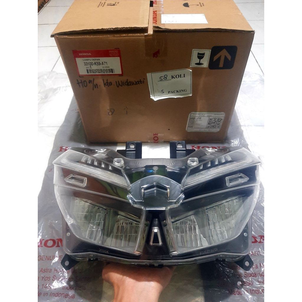 Headlamp reflektor lampu depan honda vario 125 vario 150 new gen 1 terbaru original AHM 33100-K59-A7