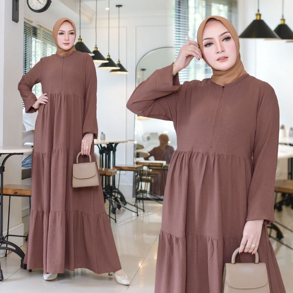 Gamis Wanita Premium Branded Ori. Gamis Umroh. Dress. Hantaran Nikah. Baju Muslim. Baju Lebaran