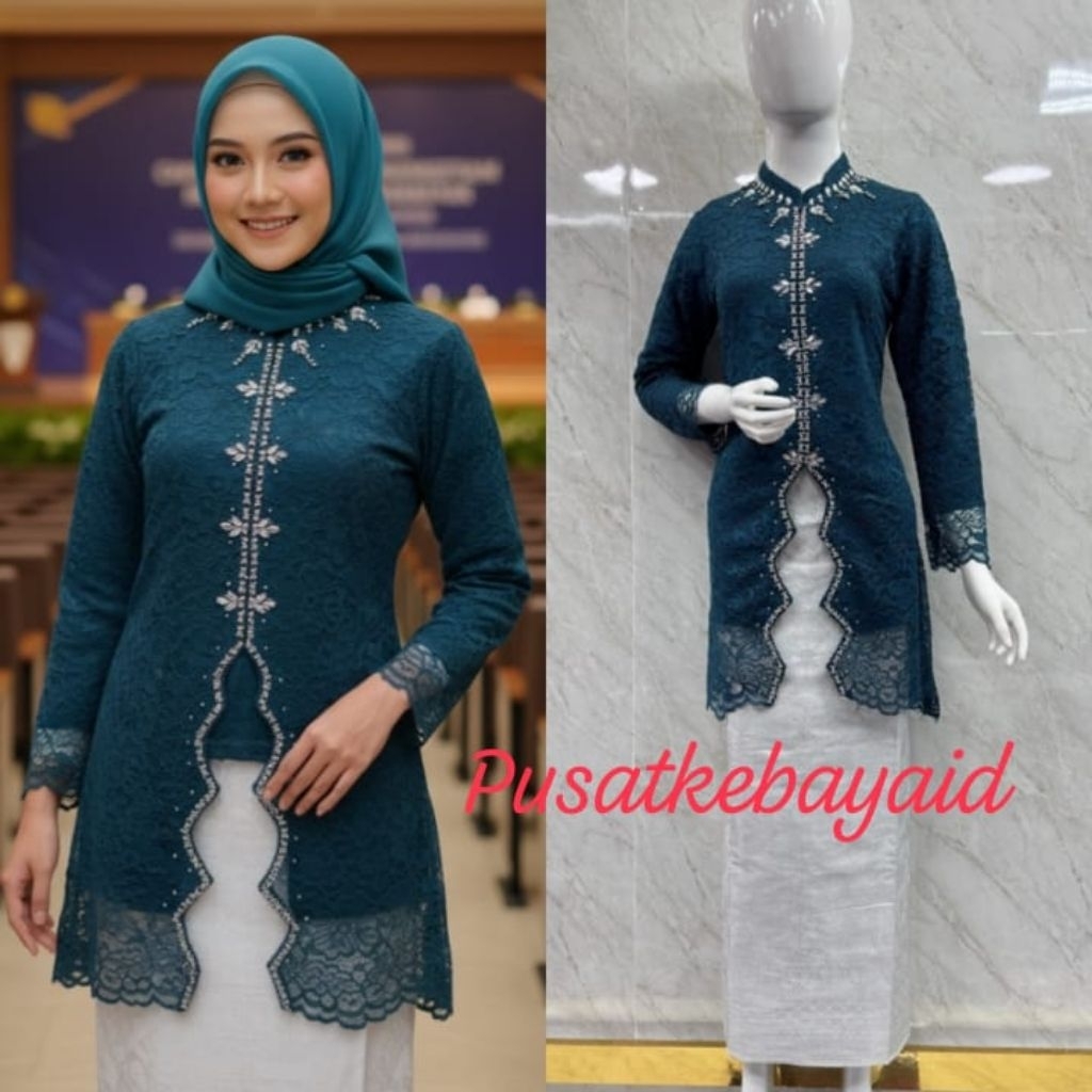 SET TUNIK KEBAYA BROKAT MODREN PAYET MANUAL ROK SONGKET/ONESET TUNIK KEBAYA BROKAT PAYET MODREN ROK 