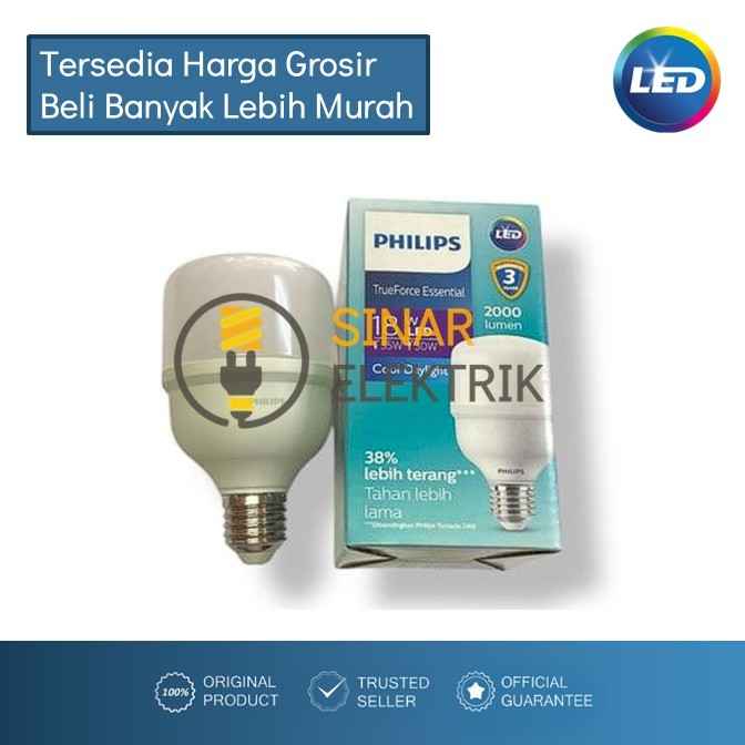 PHILIPS TrueForce Essential 18W - Bohlam Lampu LED Jumbo TForce Ess 18 W Watt Murah dan Original