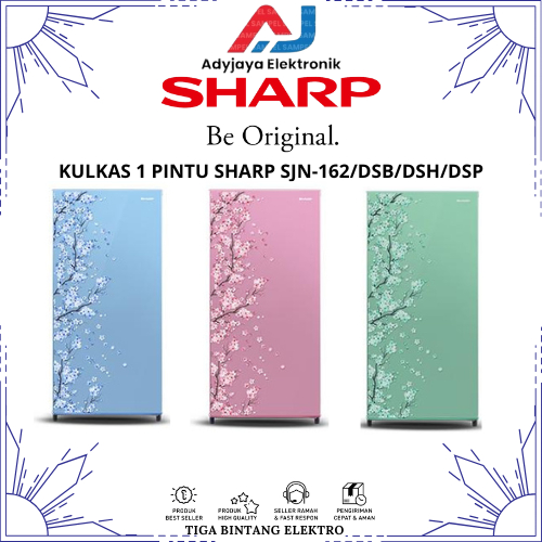 KULKAS SHARP 1 PINTU SJN162DSP/DSB/DSH