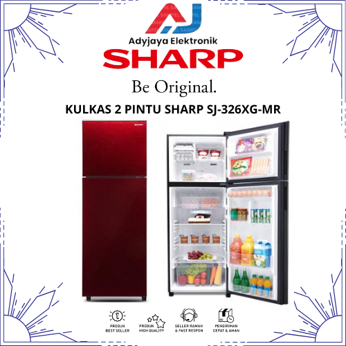 KULKAS SHARP 2 PINTU SJ 326XG MR
