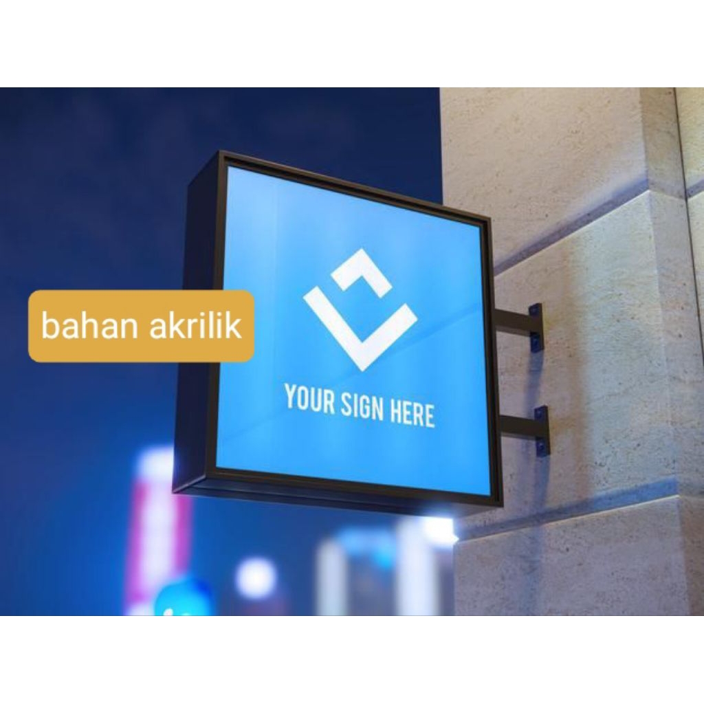 signage box/ neon box akrilik/papan jualan
