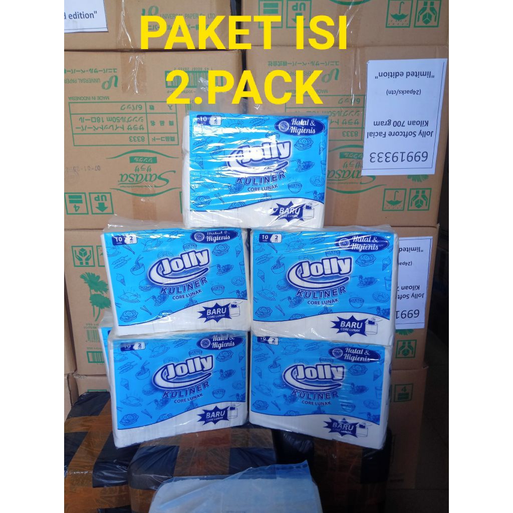 Tissue Jolly kuliner Biru 700.gram Harga ekonomis( PAKET ISI,2 PACK )