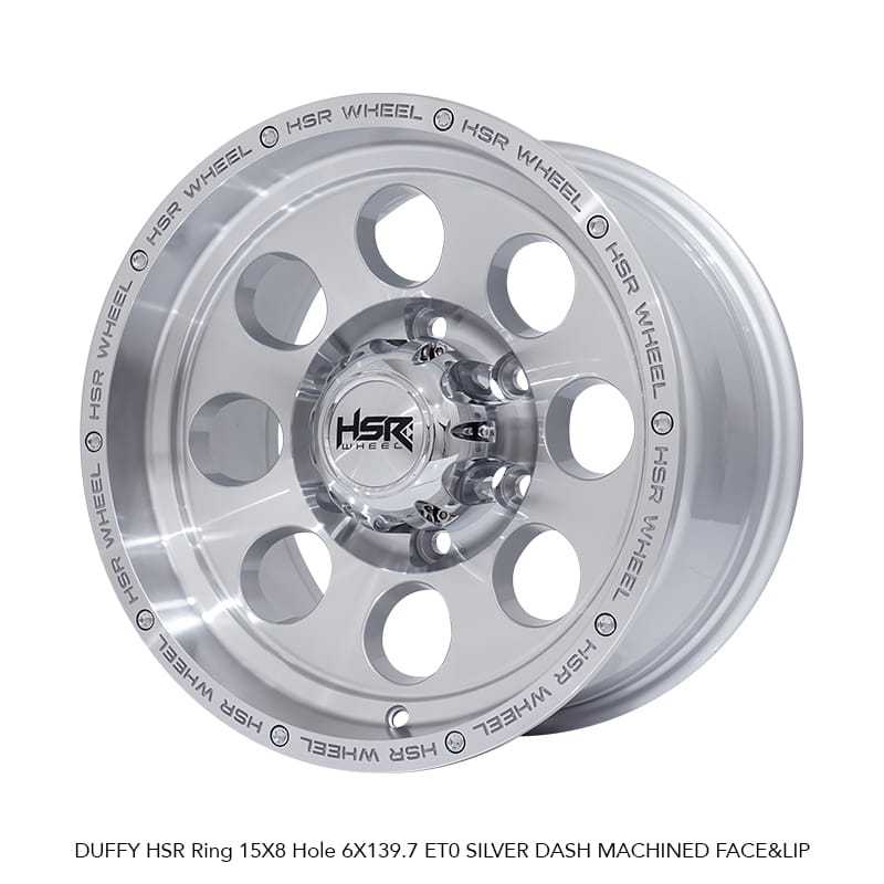 VELG MOBIL HSR DUFFY RING 15 LUBANG 5 WARNA SILVER