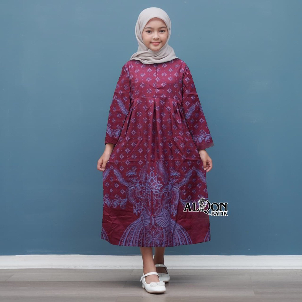 Baju Batik Anak Perempuan Usia 2-12 Tahun - Dress Anak Gamis Batik Anak