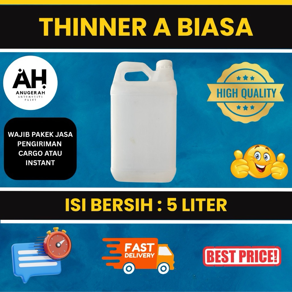 Thinner A BIASA Kemasan Jiregan (5 LITER)