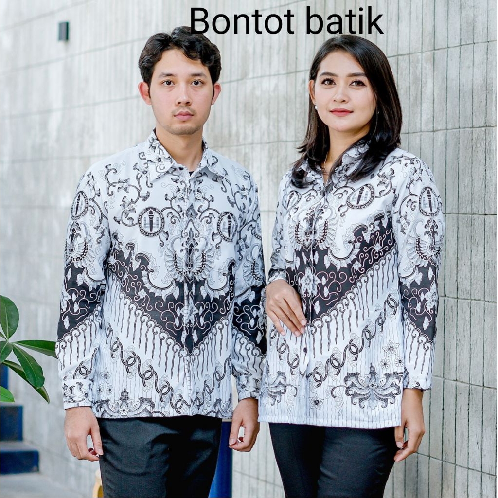 Batik PGRI pria wanita terbaru 2022 lapisan furing bahan bsw  atasan PGRI terbaru  baju PGRI terbaru