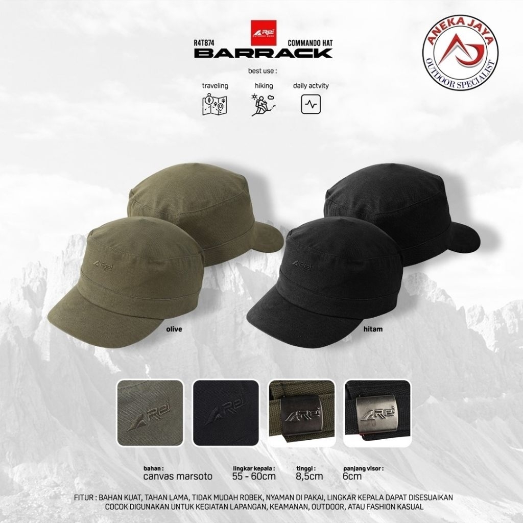 TOPI KOMANDO BARRACK AREI