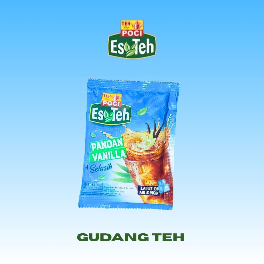 Es Teh Poci - Pandan Vanilla + Selasih (1 renceng)