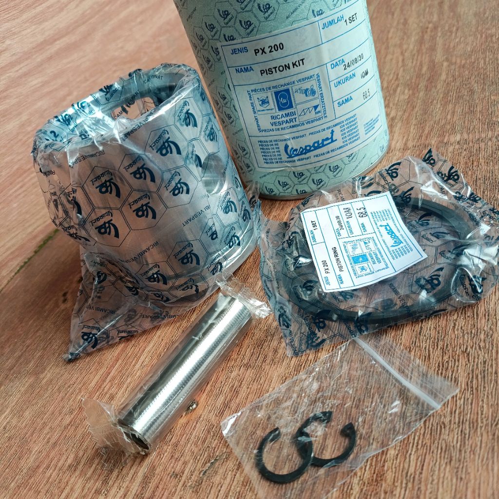 piston kit seher original ricambie size 6m 8m 10m 11m 12m bagus untuk vespa excel spartan 200cc high