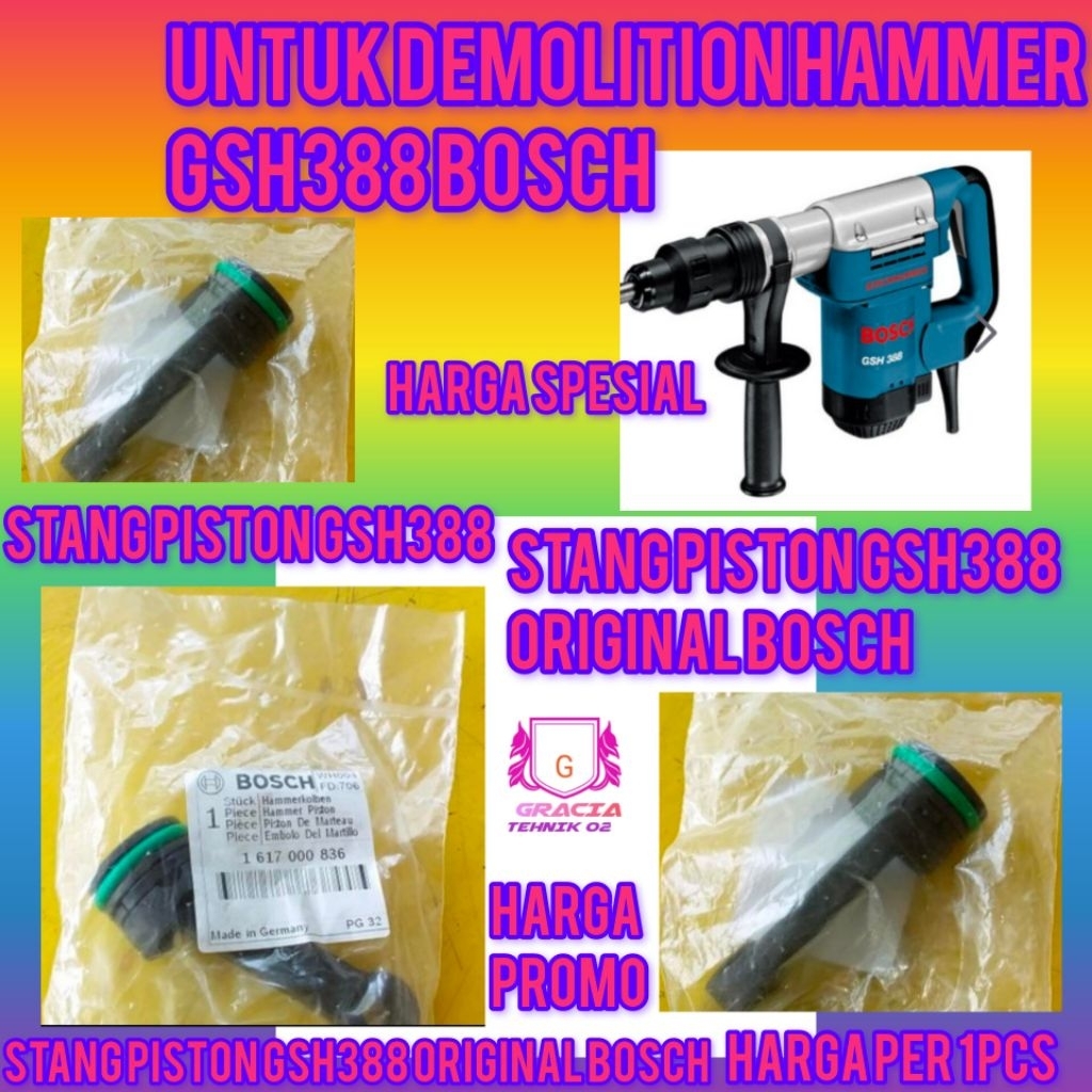 STANG PISTON MESIN JACK HAMMER MESIN BOR BOBOK GSH388 ORIGINAL BOSCH GSH388 BOSCH