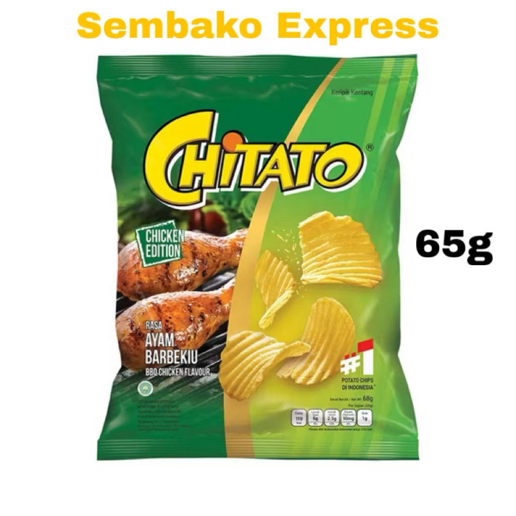 Chitato Ayam Barbekiu 65g – Keripik Kentang Premium Rasa Ayam BBQ