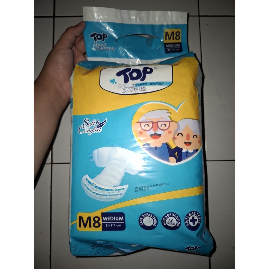 Popok / Pampers Dewasa : Top Adult Diapers M - 8pcs