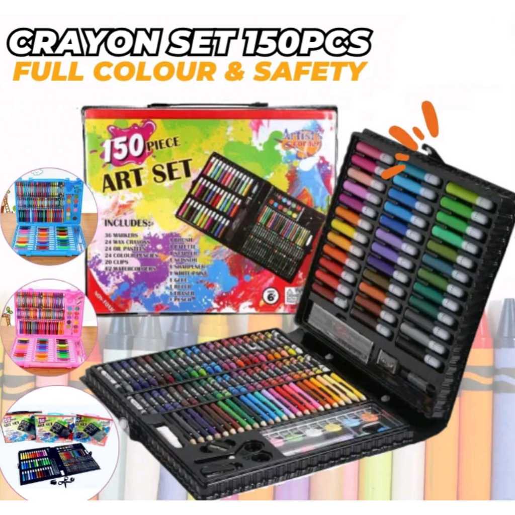 (RDM) Crayon Set 150pcs Warna Lengkap / Krayon Mewarnai Anak 150pcs / Pensil Warna Set 150pcs