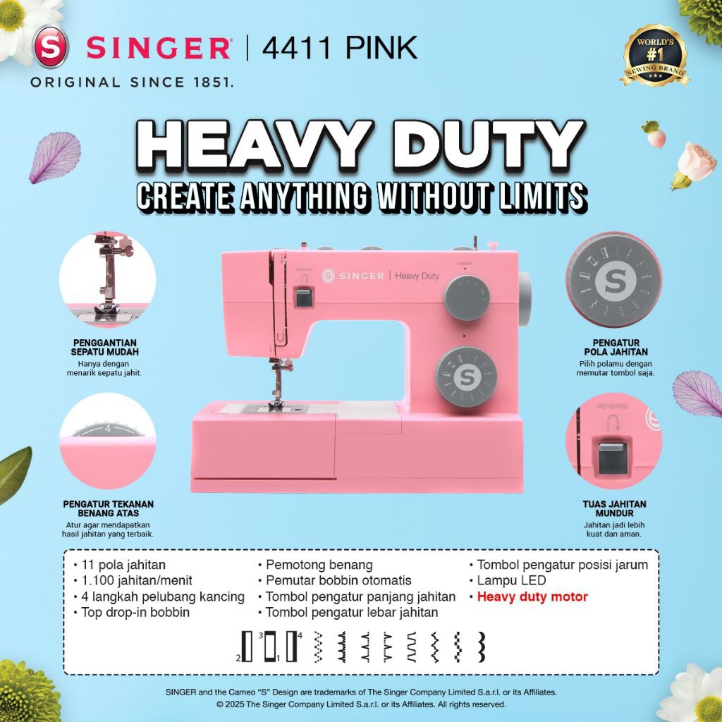 Mesin jahit SINGER 4411 heavy duty