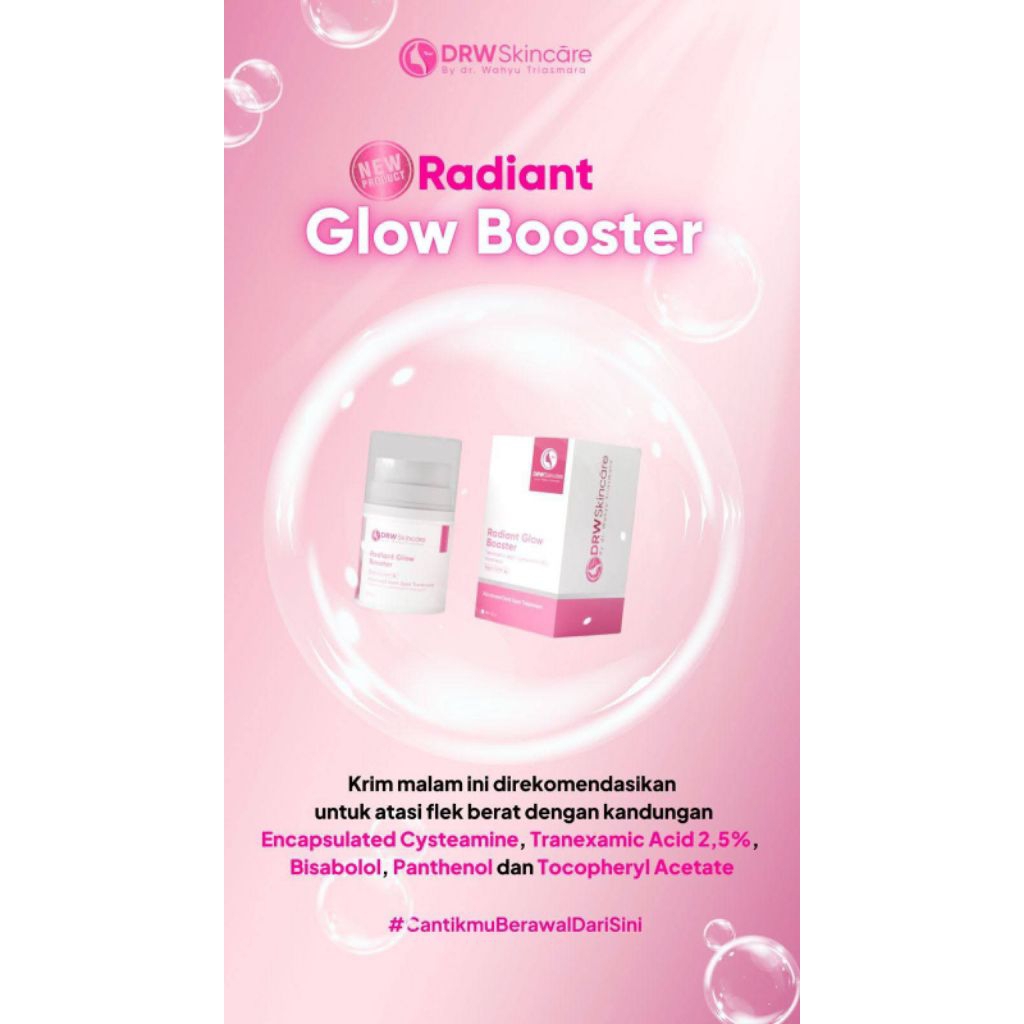 Drw Skincare Radiant Glow Booster Krim Malam Drw skincare