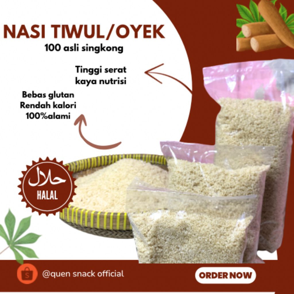 Nasi Oyek Singkong Mentah 1kg Asli Wonosobo Kulitas Super Premium