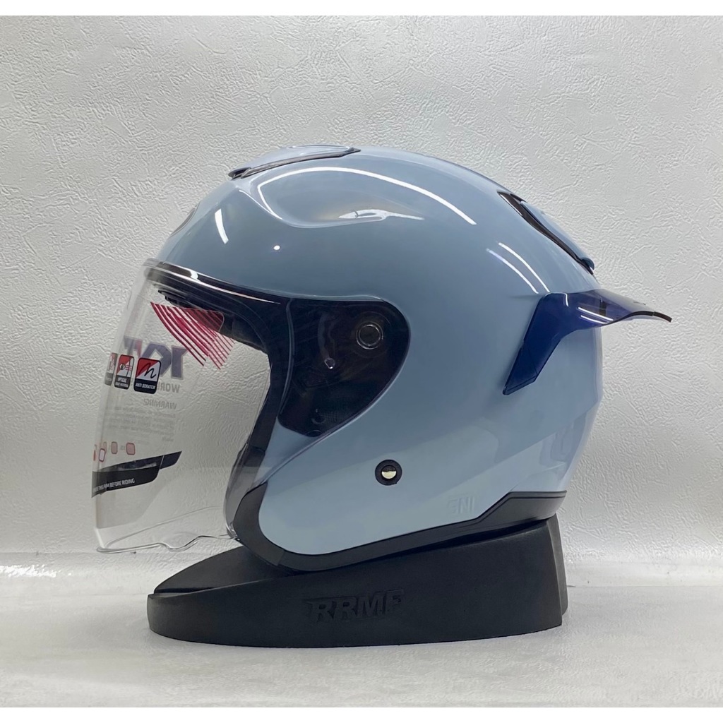 KYT KYOTO ALL WARNA PAKET GANTENG KACA BENING FREE SPOILER 2D DAN 3D - HELM KYT ORI SNI HALF FACE CO