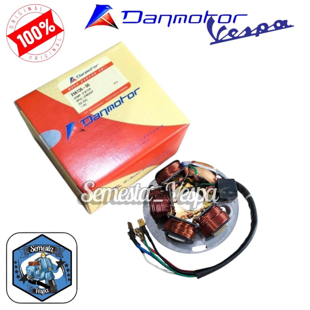 Spul CDI komplit Danmotor vespa px excel pxe strada spartan original danmotor